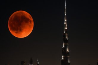 Blood Moon in Dubai on September 7, 2025
