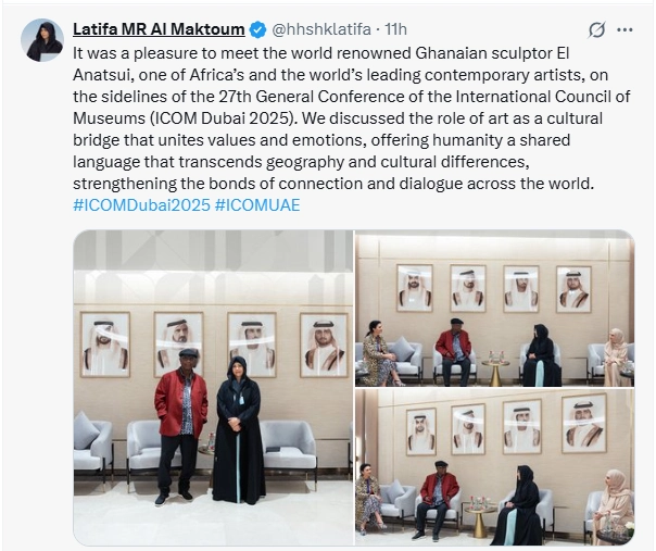 Sheikha Latifa El Anatsui ICOM Dubai 2025