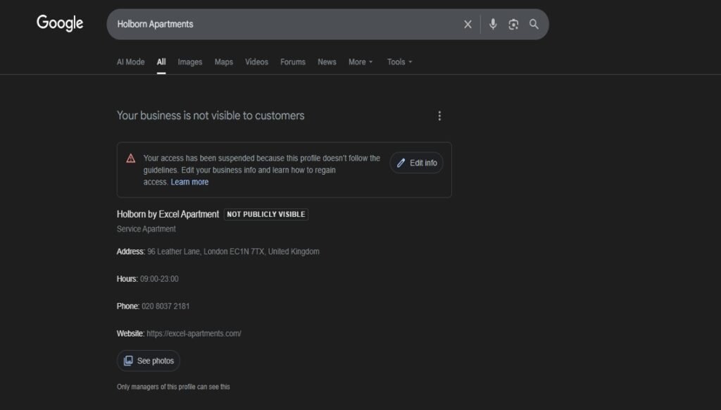 Google Business Profile Suspension Recovery Service in Dubai