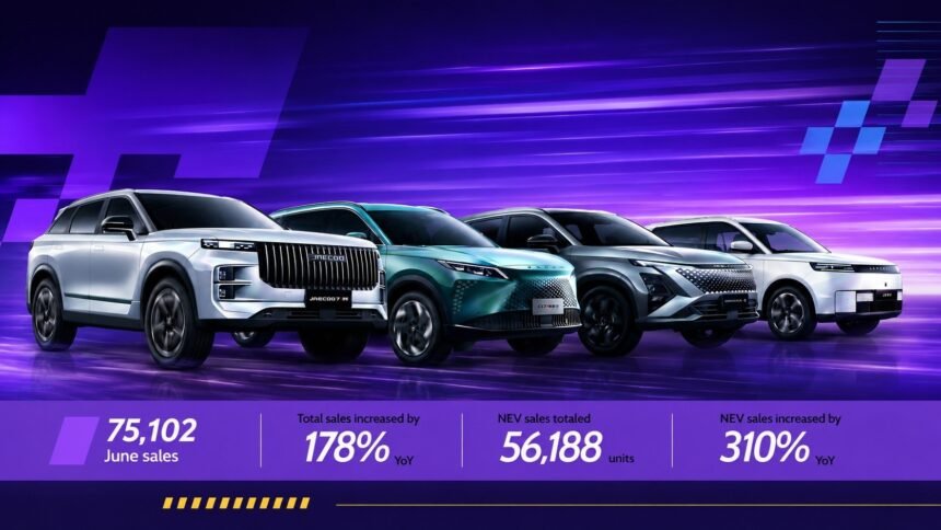 OMODA & JAECOO Posts 178% Global Sales Growth in June